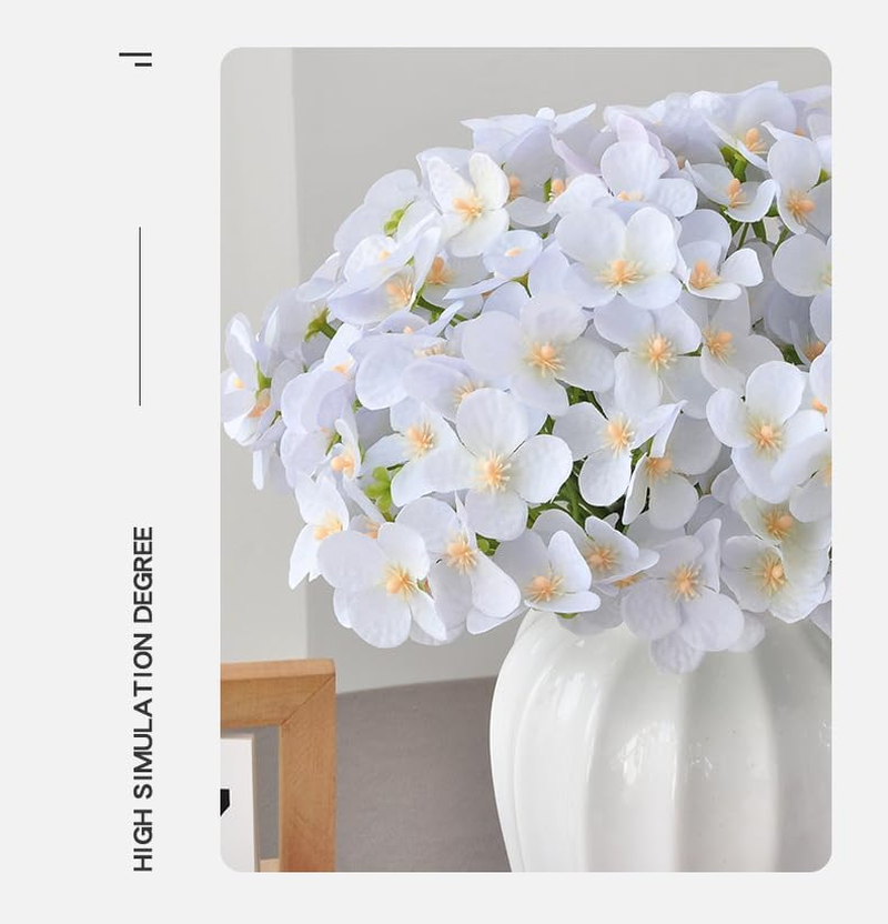 AU023-4 Artificial Hydrangea Flower 1 PCS Blue Bouquet,Ideal for Shooting Props Wedding Decoration Home Furnishings,26Cm(10.2")