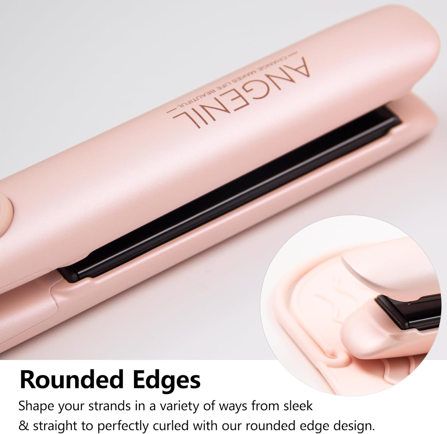ANGENIL Hair Straightener 2.5 Cm, Ceramic Titanium Ion Straightening Curling and Straightening, Dual Tension Straightener and Curling Iron 2 in 1, 160-230 &deg;C Hair Straightener, with Heat-Resistant image number 3