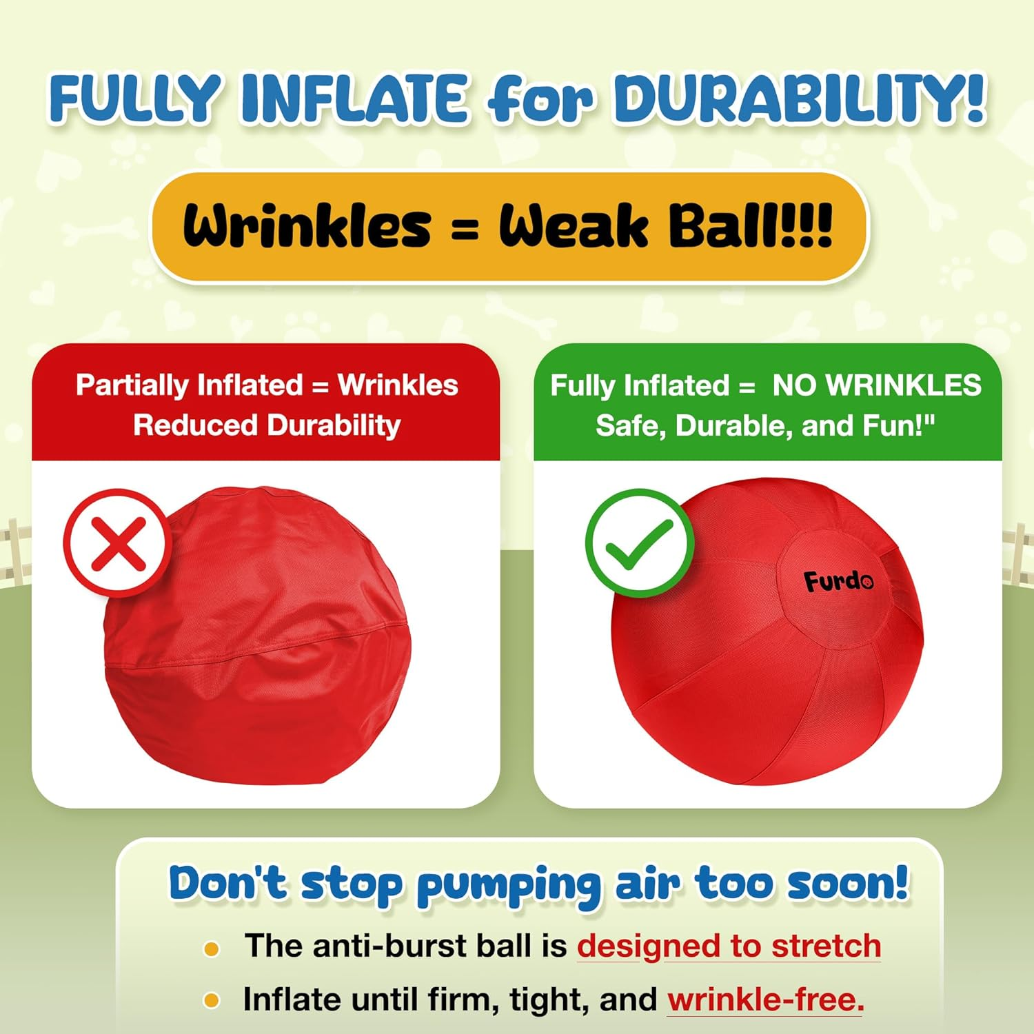 Furdo 25" Herding Ball for Dogs, for Australian Shepherd, for Cattle Dogs, for Border Collie, for Blue Heelers & Other Medium to Large Dogs, Herding Dog Ball, Herding Dog Toys, Horse Ball - Red image number 5