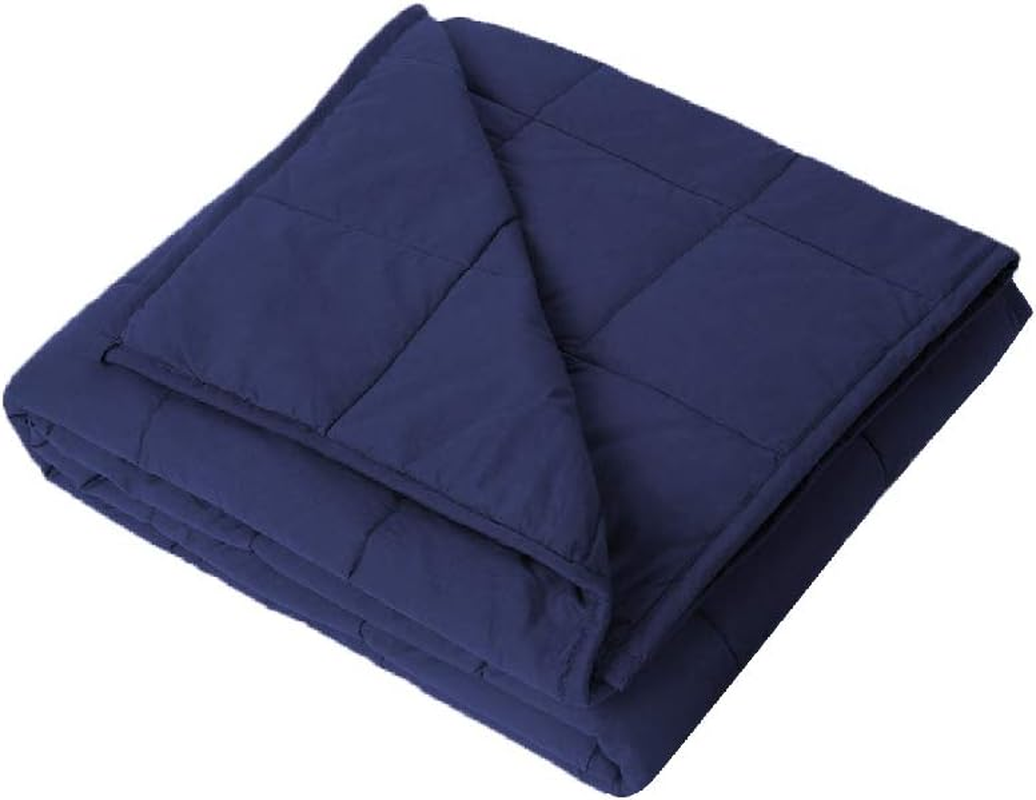 LUXOR Microfibre Weighted Blanket, Machine Washable Winter Blankets for Adults (4.5KG (104X152Cm), Navy) image number 2