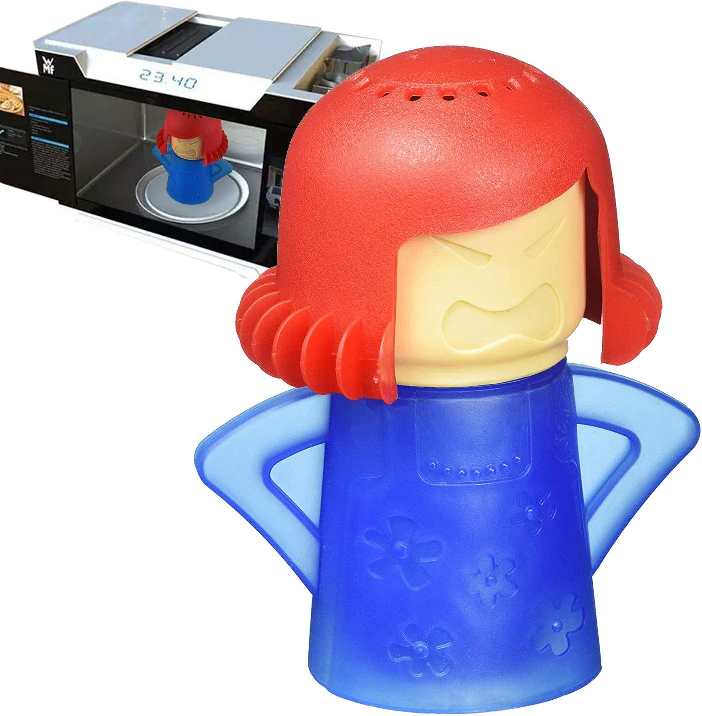 Angry Mama Microwave Cleaner Angry Mom Microwave Oven Steam Cleaner and Disinfects with Vinegar and Water for Kitchens, Steamer Cleaning Equipment Easily Cleans the Crud in Minutes (Blue) image number 3