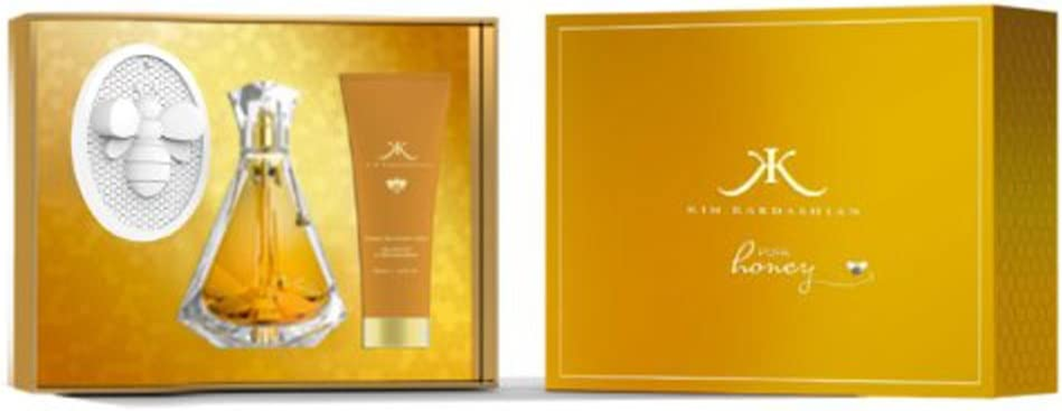 Kim Kardashian Pure Honey Eau De Parfum Spray 3 Piece Set for Women (S1927W)