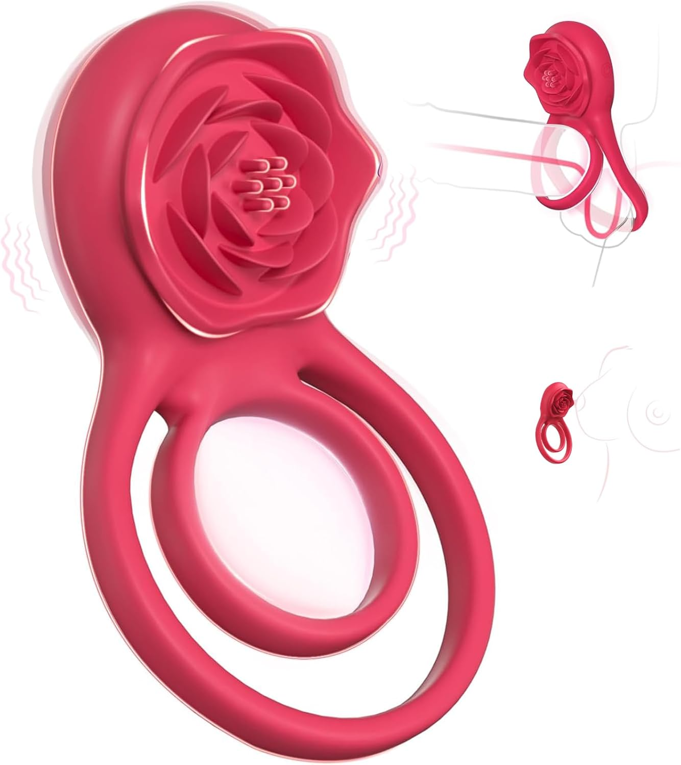 ZEZELIFE Vibrating Cock Ring for Couples, 9 Vibration Modes Penis Ring for Men, Penis Vibrator with Clitoral Vibrator, Clitoris Stimulator for Women, Adult Sex Toys image number 3