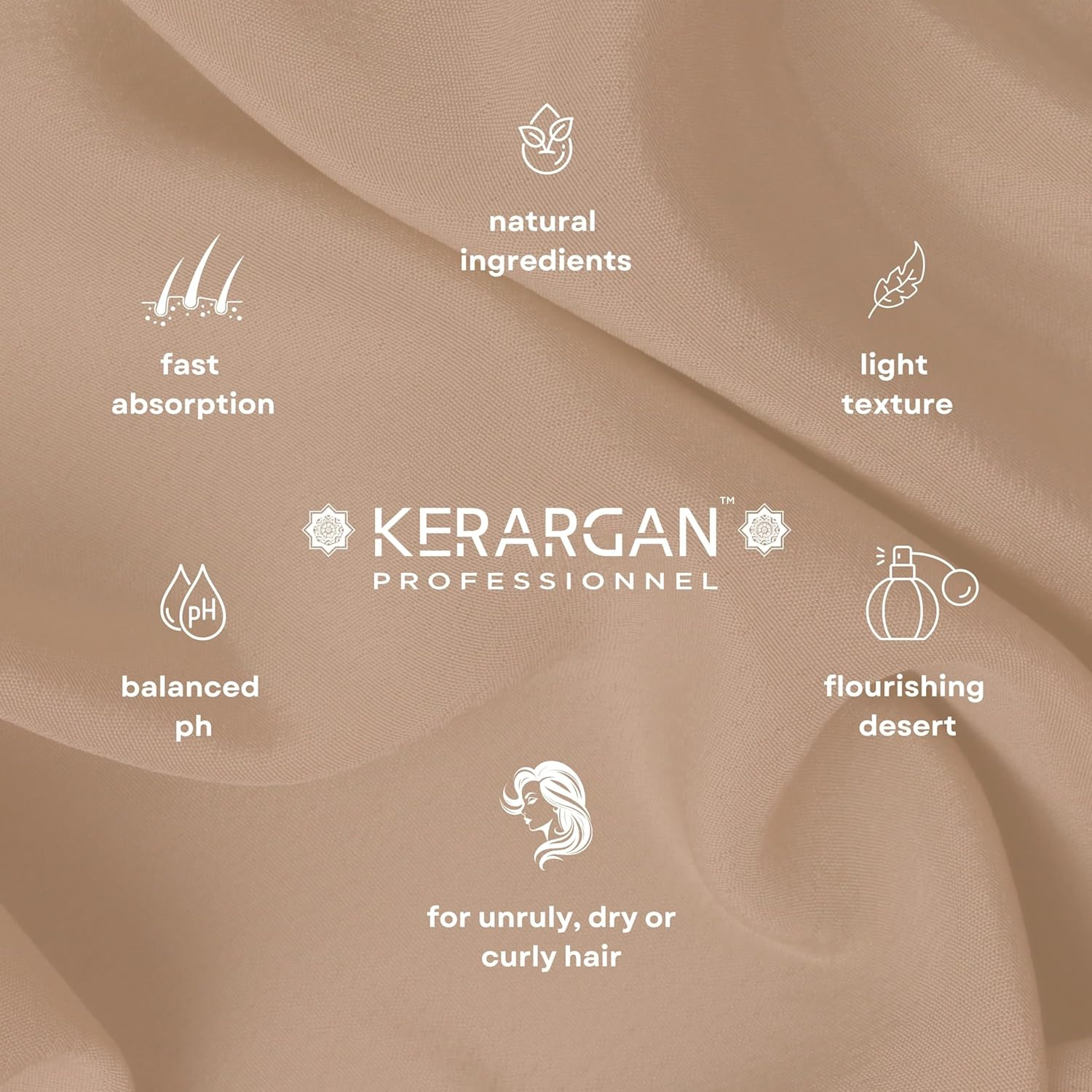 Kerargan - Argan Oil Mask for Intensive Care and Strengthening of Curls - for Curly Hair - Sulphate, Paraben and Silicone Free - 500 Ml image number 1