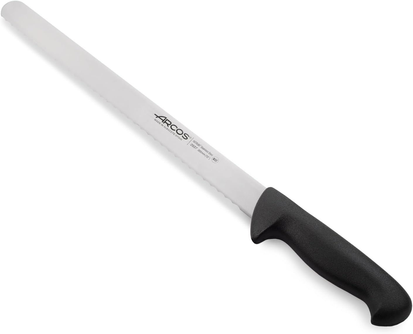 Arcos 2900 Range 12-Inch Pastry Serrated Knife, Black