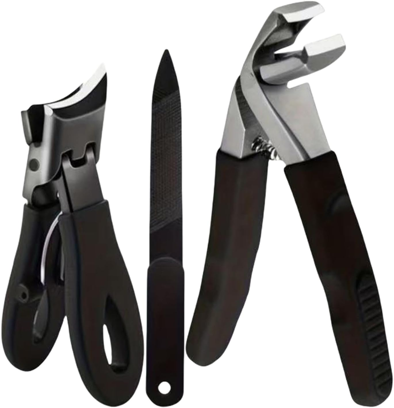 Cileznw Nail Cutters Set | Wide Opening Nail Cutter with Nail File - 3X Nail Cutters for Nail Tips, Stainless Steel Manicure Tools for Thick Nail image number 5