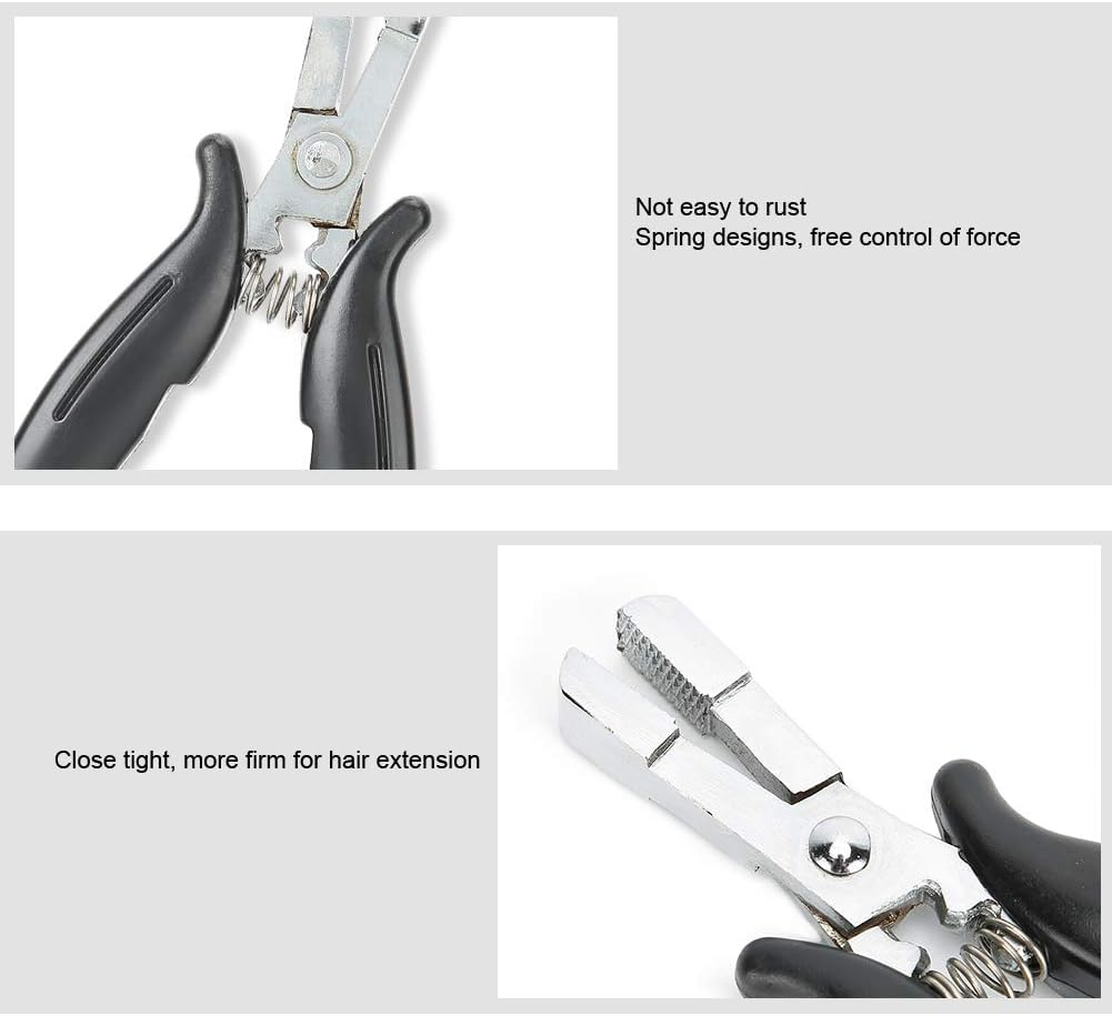 Hair Extension Pliers, Extension Remover Pliers for Extensions Tape Sealing Pliers Professional Hair Extension Tool Hair Band Pliers Bonding Pliers for Bonding Extensions image number 6