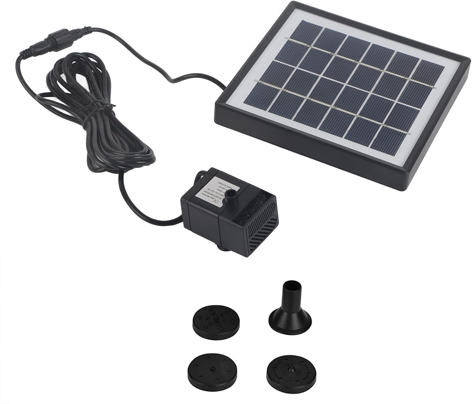 Solar Fountain Pump, 1.5W Miniature Brushless Solar Submersible, ABS Solar Water Pump for Aquarium, Fountain, Pond, Patio Garden image number 4