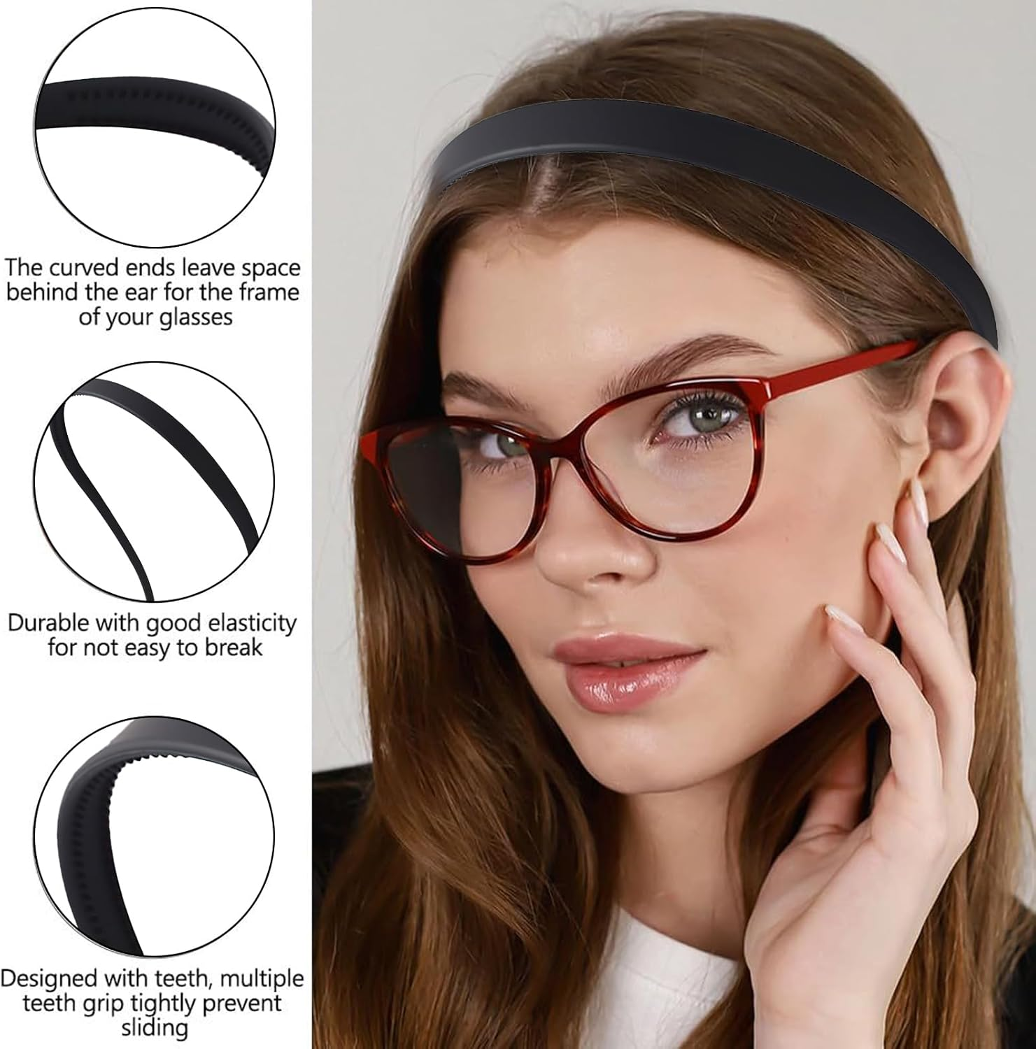 Zigzag Headband, Non-Slip Headband, Make up Headband