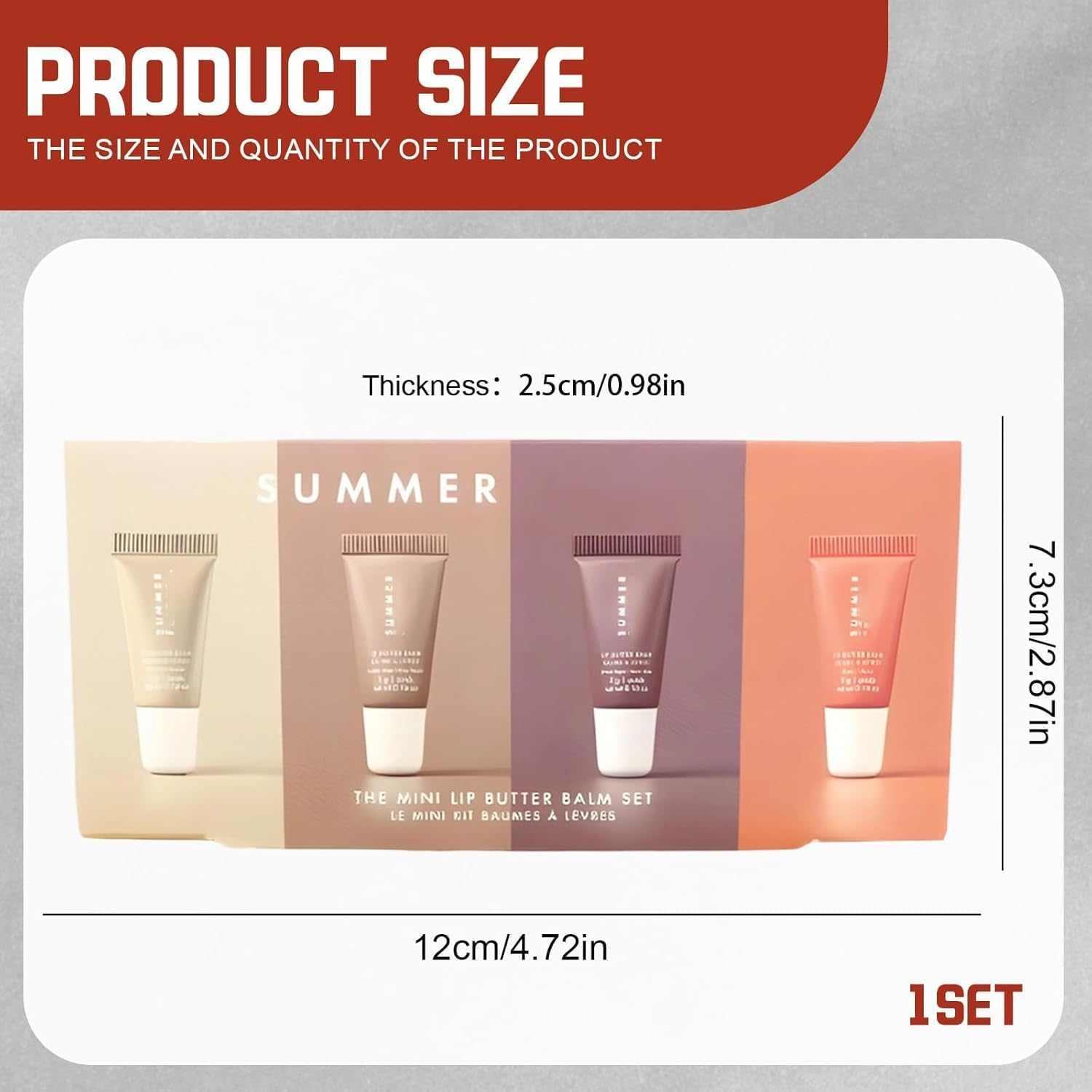 Lip Stain Set, Long Lasting Lip Gloss & Lip Tint 4-Piece Kit, Hydrating Korean Lip Oil Stain for All-Day Wear, Perfect for Makeup Lovers image number 2