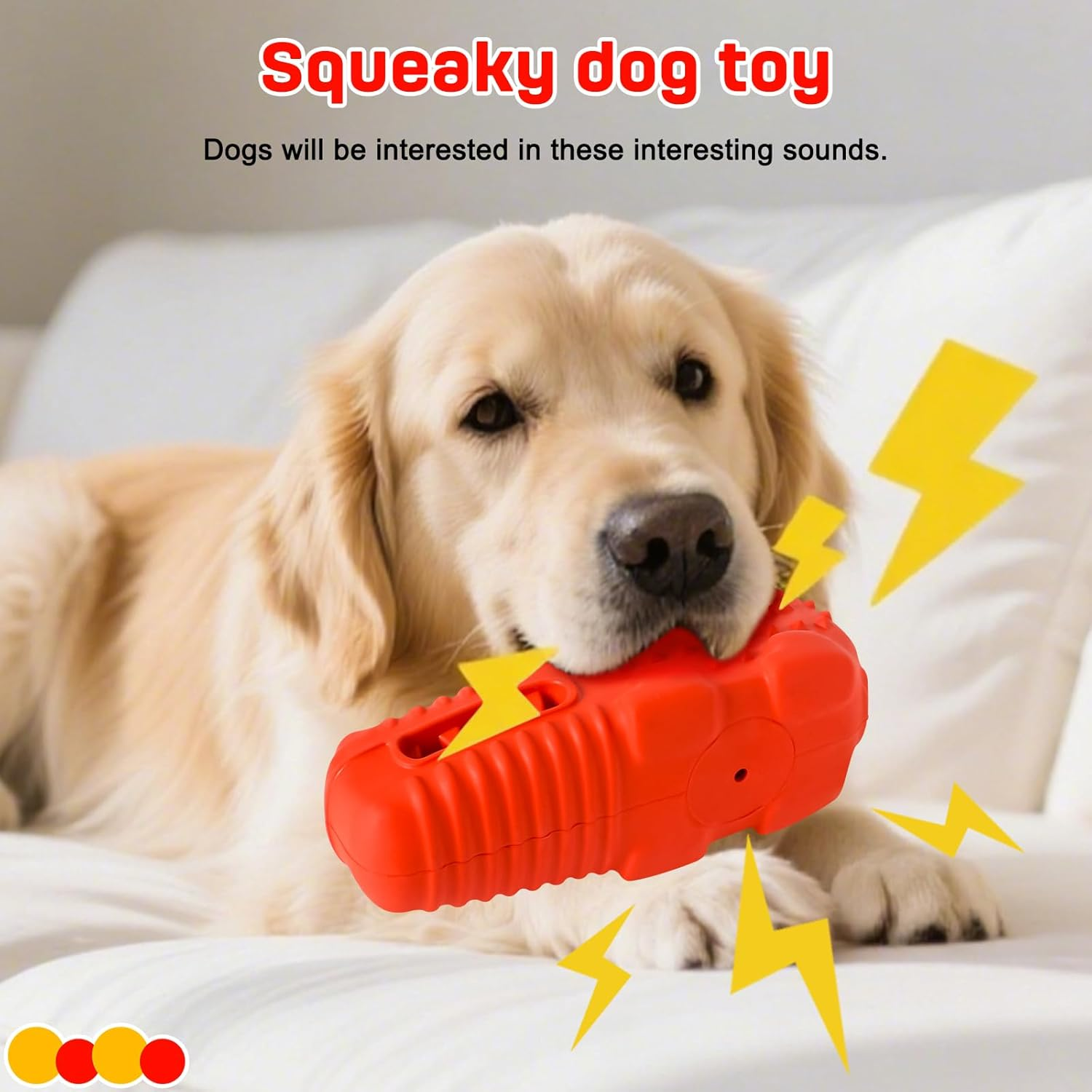 Super Tough Alligator Squeaky Chew Toys for Aggressive Chewers | Durable Rubber Dog Toys for Large Medium Small Dogs | Teeth Cleaning Chew Toy-Indestructible Dog Toy image number 2