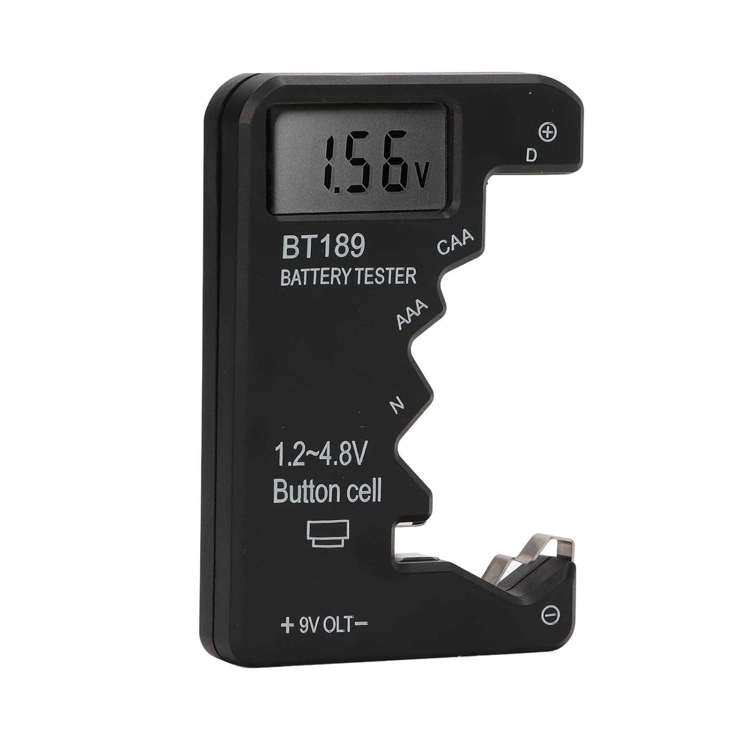 Nunz Battery Tester, High Accuracy LCD Display, Durable, Portable, Compatible with C AA AAA DN 6F22 Batteries image number 2