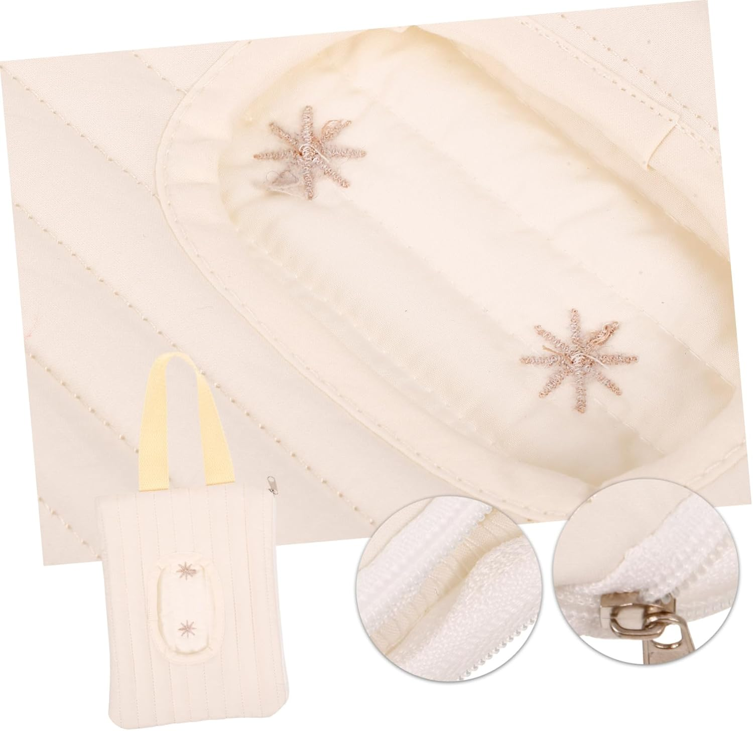 MERRYHAPY Refillable Baby Wipes Container and Hanging Stroller Organizer Embroidered Stars, Portable Travel Wipe Holder Case for Diaper Bags and Outdoor Use image number 6