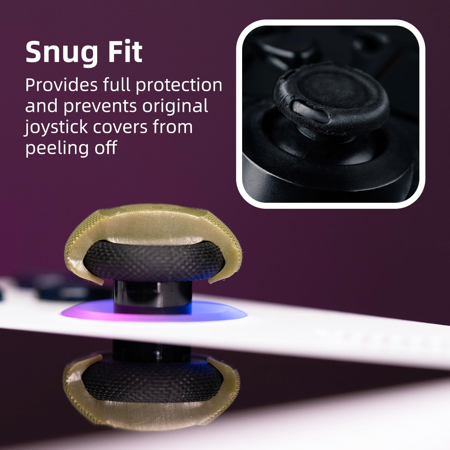 Skull & Co. Convex Thumb Grips Set: Skin, CQC Joystick Cap Analog Stick Cap for Steam Deck and ROG Ally - Neon Yellow, 2 Pairs (4Pcs) - Convex-Black image number 7