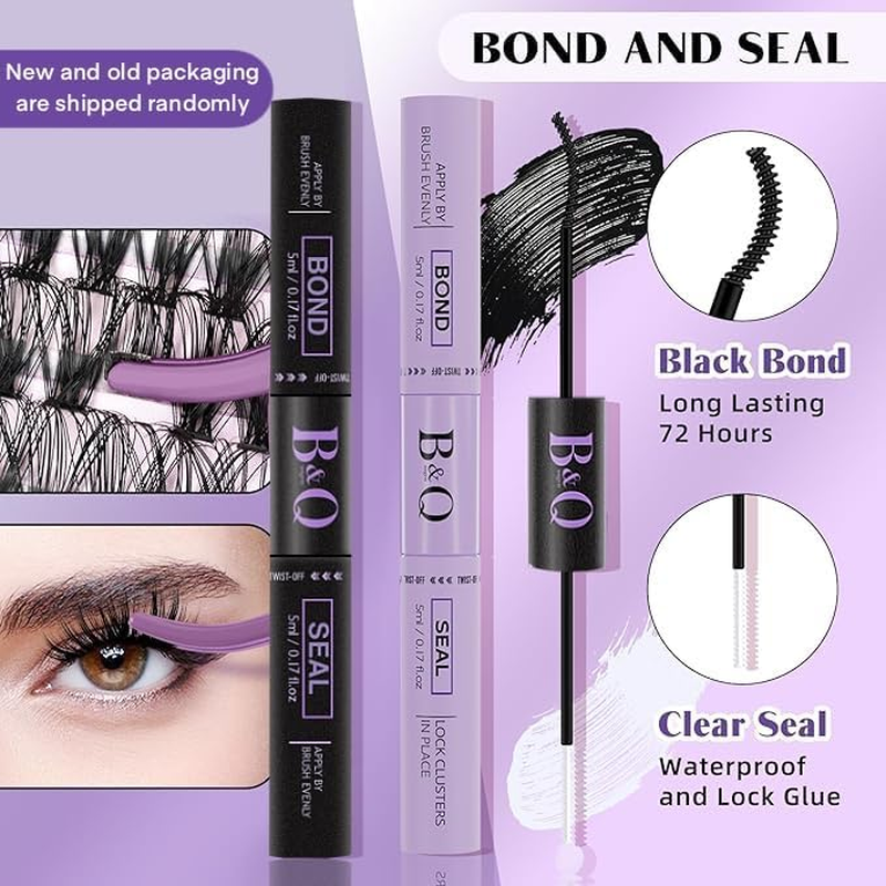 B&Qaugen Lash Extension Kit 280 Pcs 30D+40D 9-16 Mixed Individual Lashes Extension Kit DIY Lash Clusters Kit with Lash Remover and Brush Lash Extension Kit at Home(Mrrkit-30D+40D-9-16Mix)