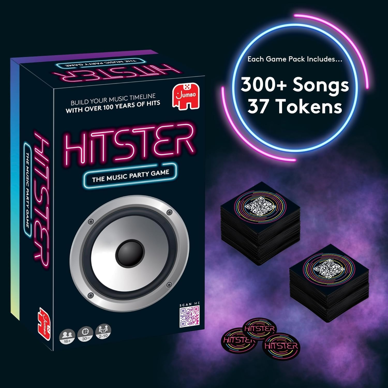 Jumbo | HITSTER | the Song Party Board Game, Card Game, Fun Music Quiz Game,2-10 Players - 300 plus Iconic Music Hits - Great for Game Nights, Date Nights, Parties, Adult and Family Games image number 3
