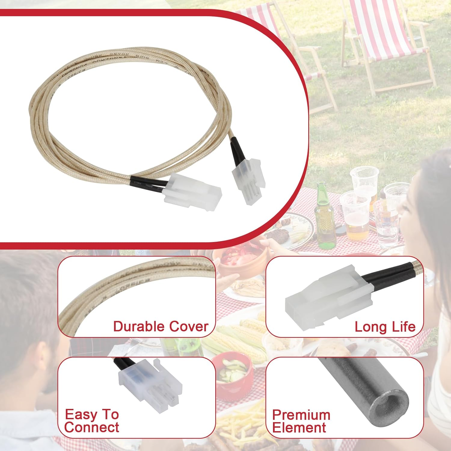 D2 Hot Rod Igniter for Traeger Pro 575 780 Ironwood 650 885, KIT0255 Hot Rod Igniter Kit Direct Drive & Wifire Technology for Traeger Wood Pellet Grills image number 1