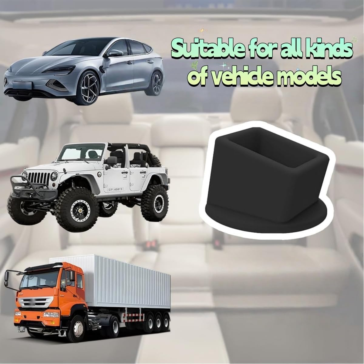 2 Pcs Seat Belt Bucklers, Silicone Seat Belt Extenders, Easily Accessible Car Boosters, Suitable for Most Vehicle Models (Black) image number 5