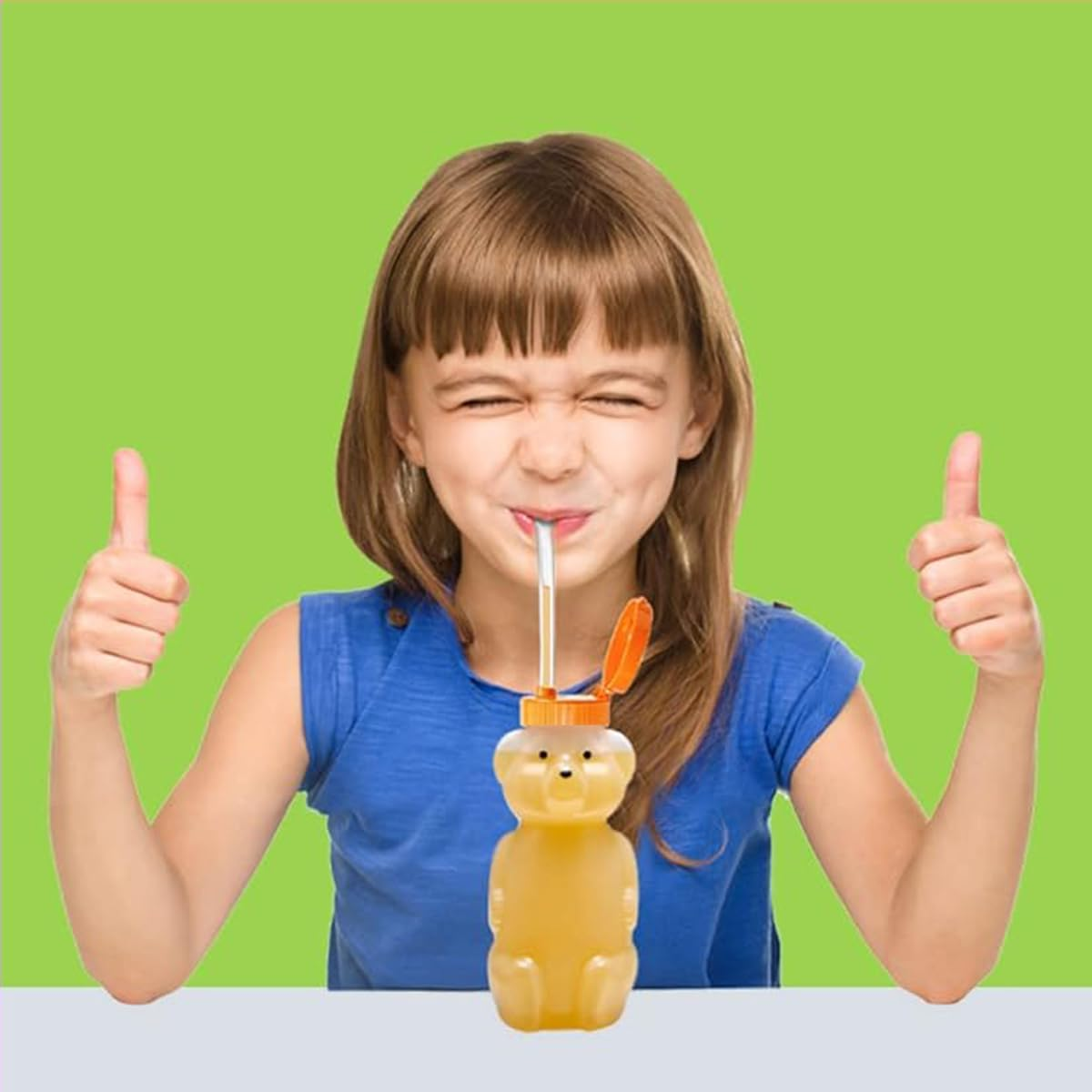 WDOPEN 3 Pack 8 Fluid Oz Plastic Bear Honey Bottle Jars, Honey Squeeze Bottle Empty with Flip-Top Lid for Storing and Dispensing