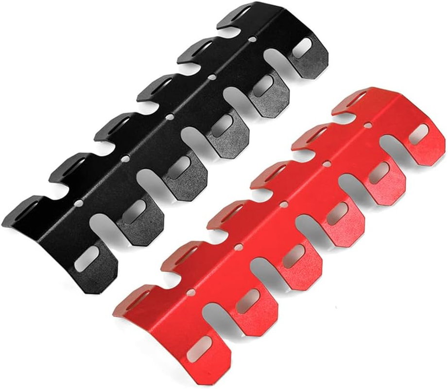 TOTMOX Motorcycle Exhaust Muffler Pipe Protector Heat Shield Cover, Aluminum Motorbike Shock Protection Professional Refit Accessories, Black/Red image number 2