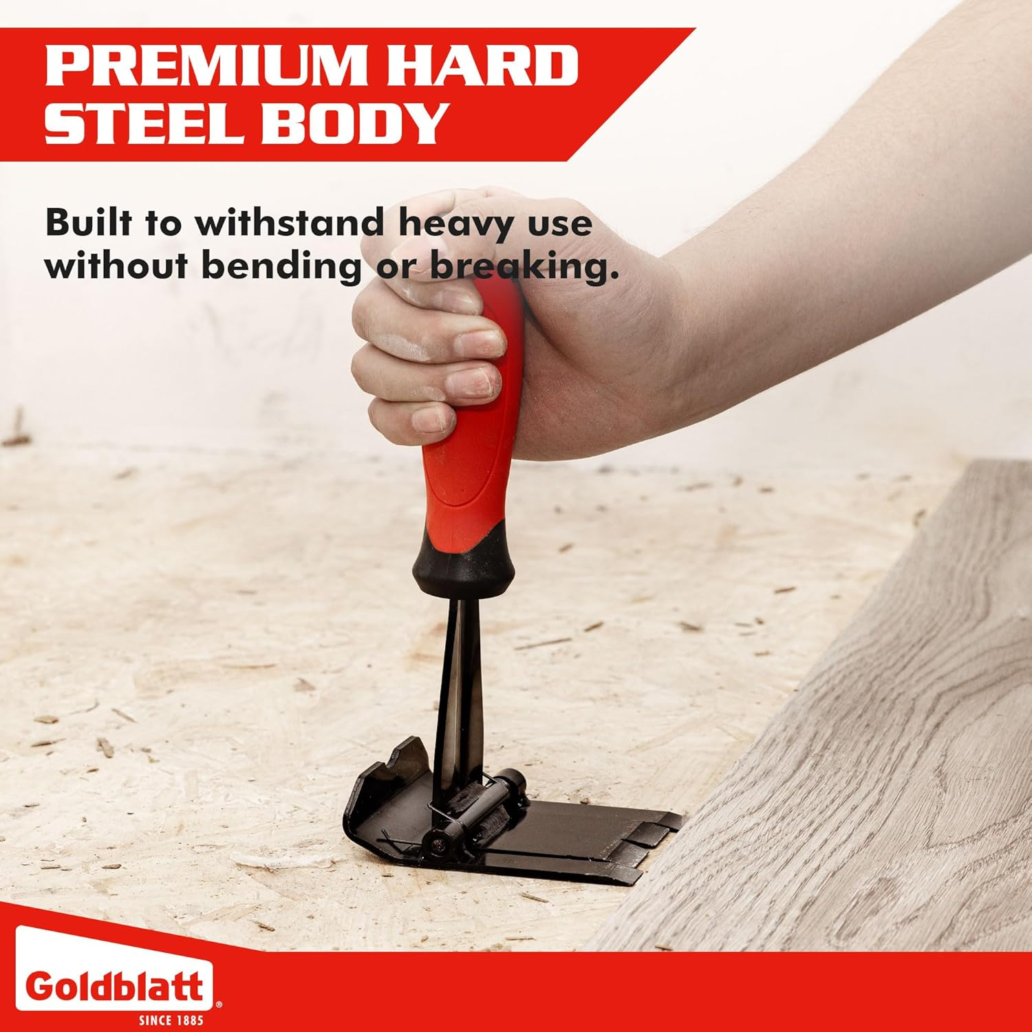 Goldblatt Trim Puller, 3-Inch Molding Remover for No-Damage the Surface, Heavy Duty Pry Bar Removal Multi-Tool for Carpet Tack Strip, Baseboard, Molding, Siding and Flooring Removal image number 1