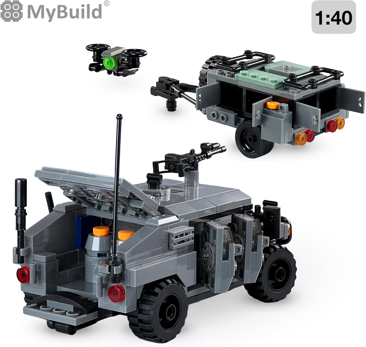 Mybuild Armed Forces Military Vehicle &ndash; Tactical Armoured Building Set - Model 7005 image number 3