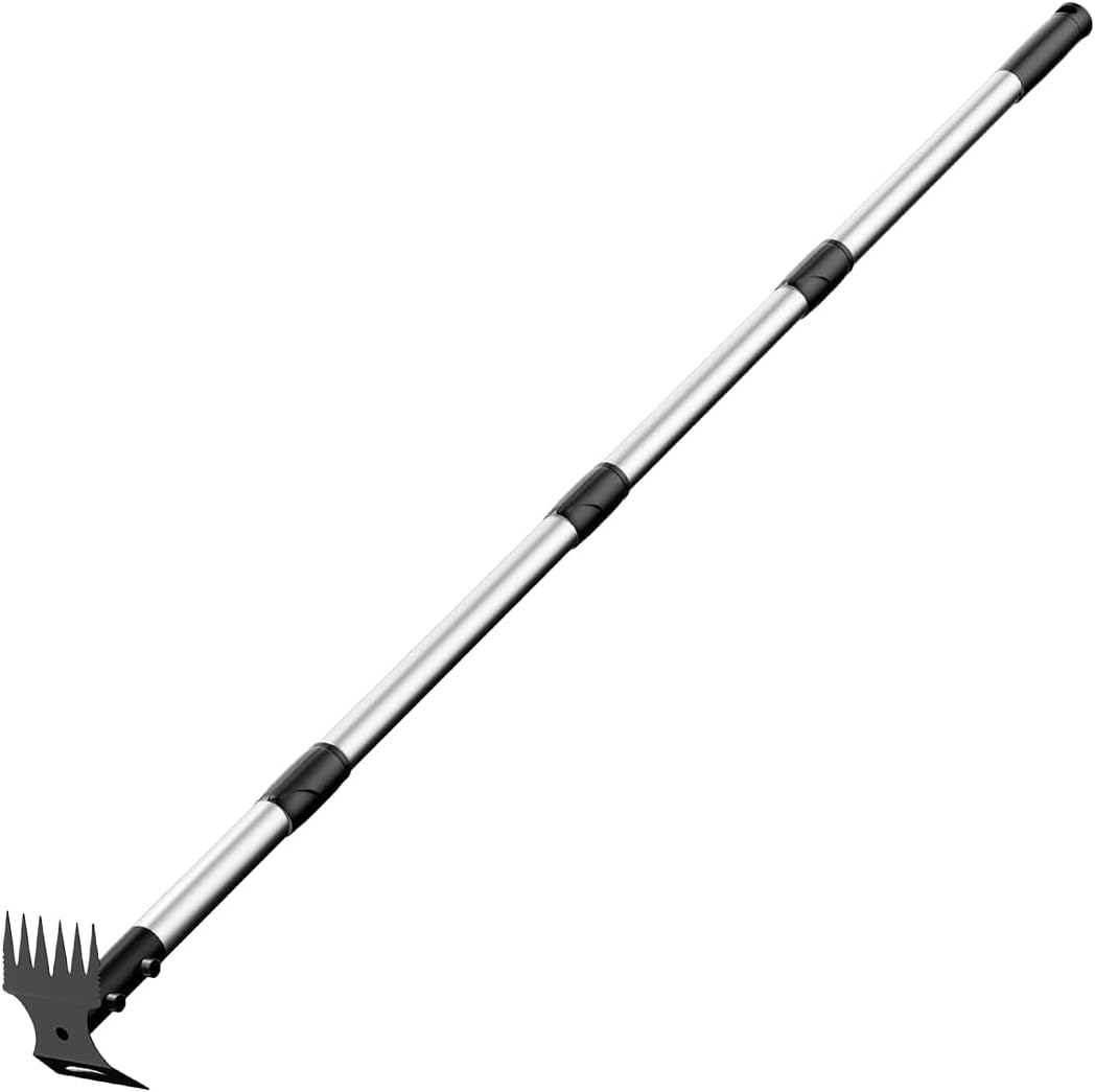 AIMALL 2 - in - 1 Adjustable Garden Hoe, Dual - Purpose Weeding & Shoveling Tool, Stainless Steel Telescopic Handle, Multi - Functional Yard/Gardening Rake image number 2