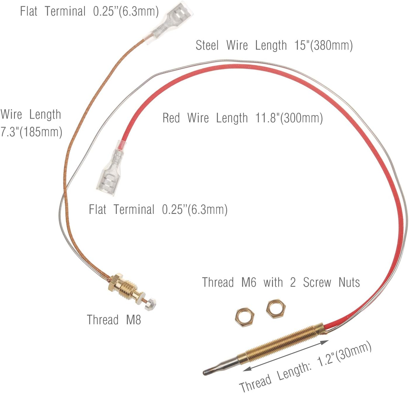 Propane Gas Patio Heater Thermocouple and anti Tilt Dump Switch (Thermocouple 410Mm+ anti Tilt Switch) image number 3