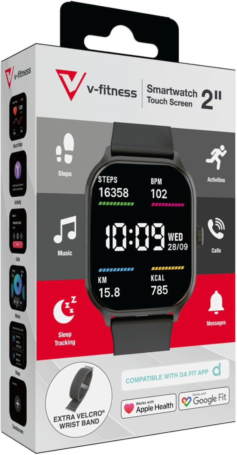 Laser Smartwatch 2" Black Touch Display, IP68 Waterproof, Bluetooth 5.3, Android/Ios Compatible with Built-In Activity Tracker, Heart Rate & Blood Pressure Monitor, Digital Clock, Find Phone and More image number 4