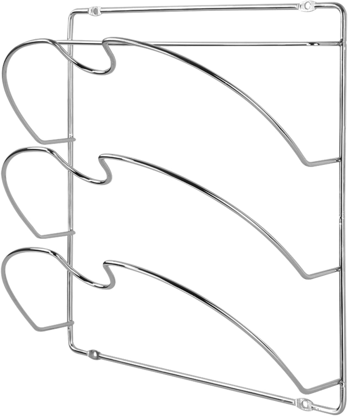 Joeji'S Kitchen Pot Lid Holder - Pan Rack & Organizer for Cupboard, Pot Lid Storage Solution, Kitchen Pantry Organizer - 3-Tier, Chrome