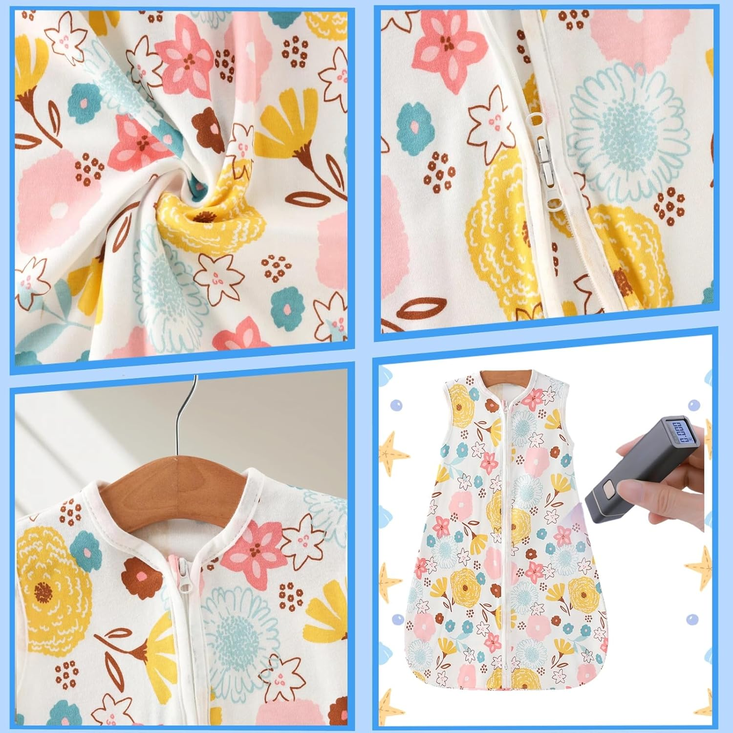 10-In-1 Packaging Newborn Baby Gift Set,100% Cotton Clothing, Announcement Board for New Baby,T-Shirt Set and Winged anti Startle Swaddling image number 3