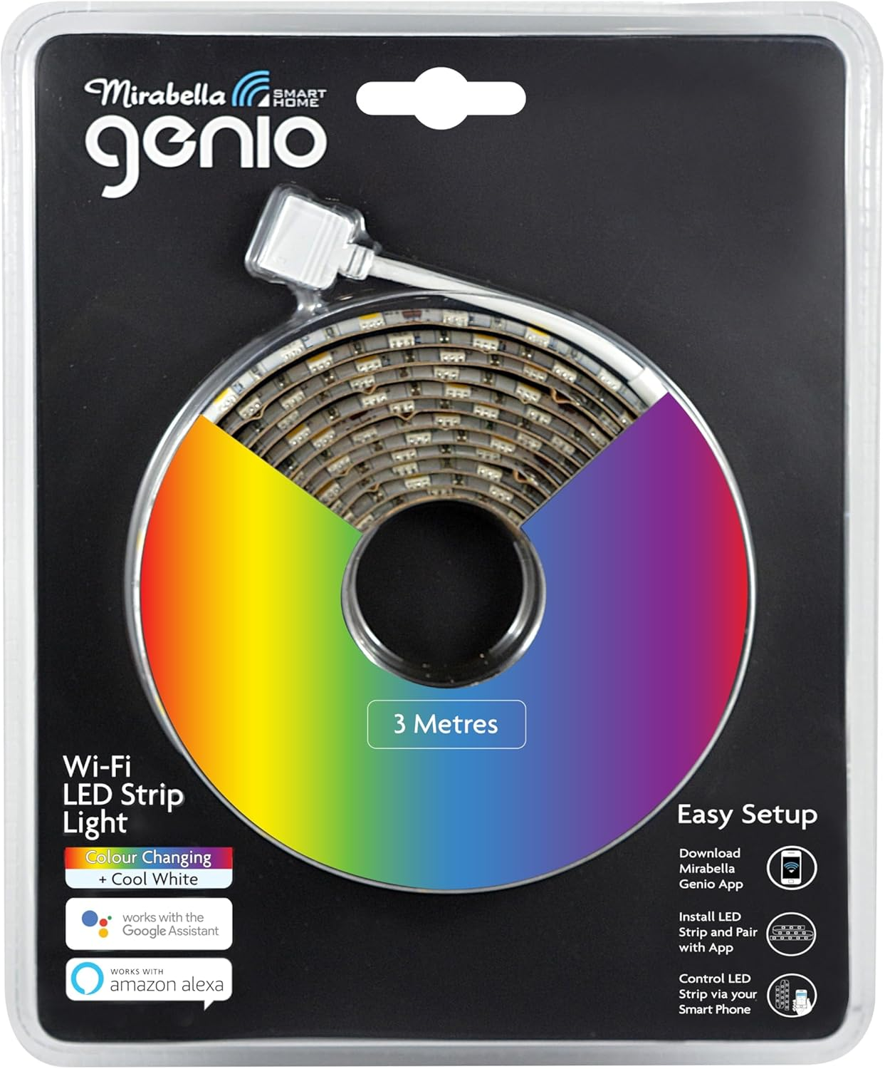Mirabella Genio Wi-Fi Smart LED Strip 5M RGBW 4000K (Cool White) Low Voltage image number 3