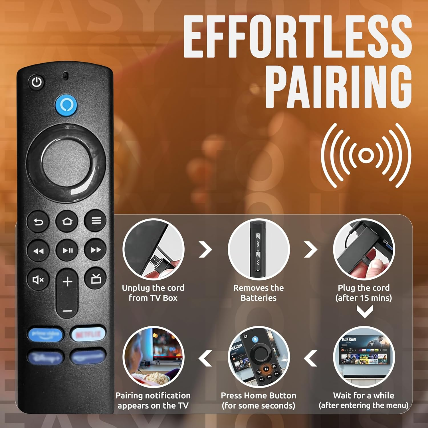 Universal Voice Remote Control Replacement (3Rd Gen) with Free Remote Cover &ndash; Fire Stick Remote Compatible with Smart Streaming Devices, Cube, Lite, 4K & Max &ndash; with Voice Command (Green) image number 5