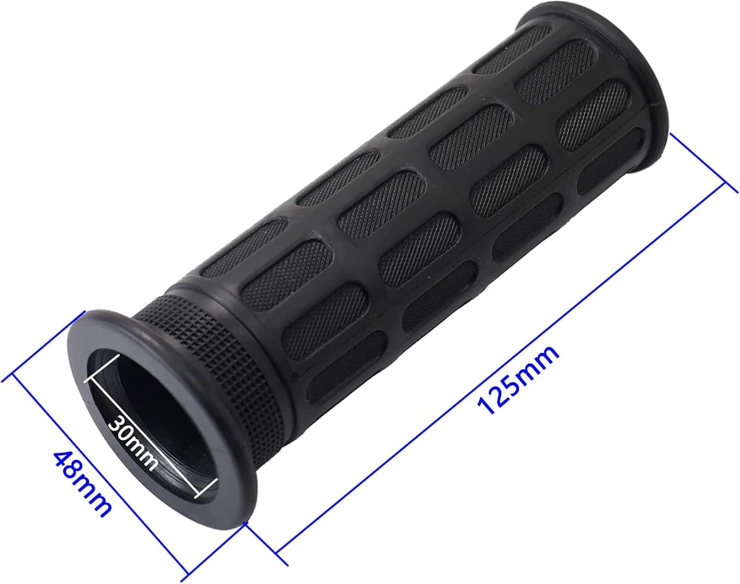 2 Pieces 30Mm Inner Diameter Antiskid Handle Cover Soft Rubber Replacement Handlebar Grips for Wheelbarrow(Black, 125Mm) image number 2