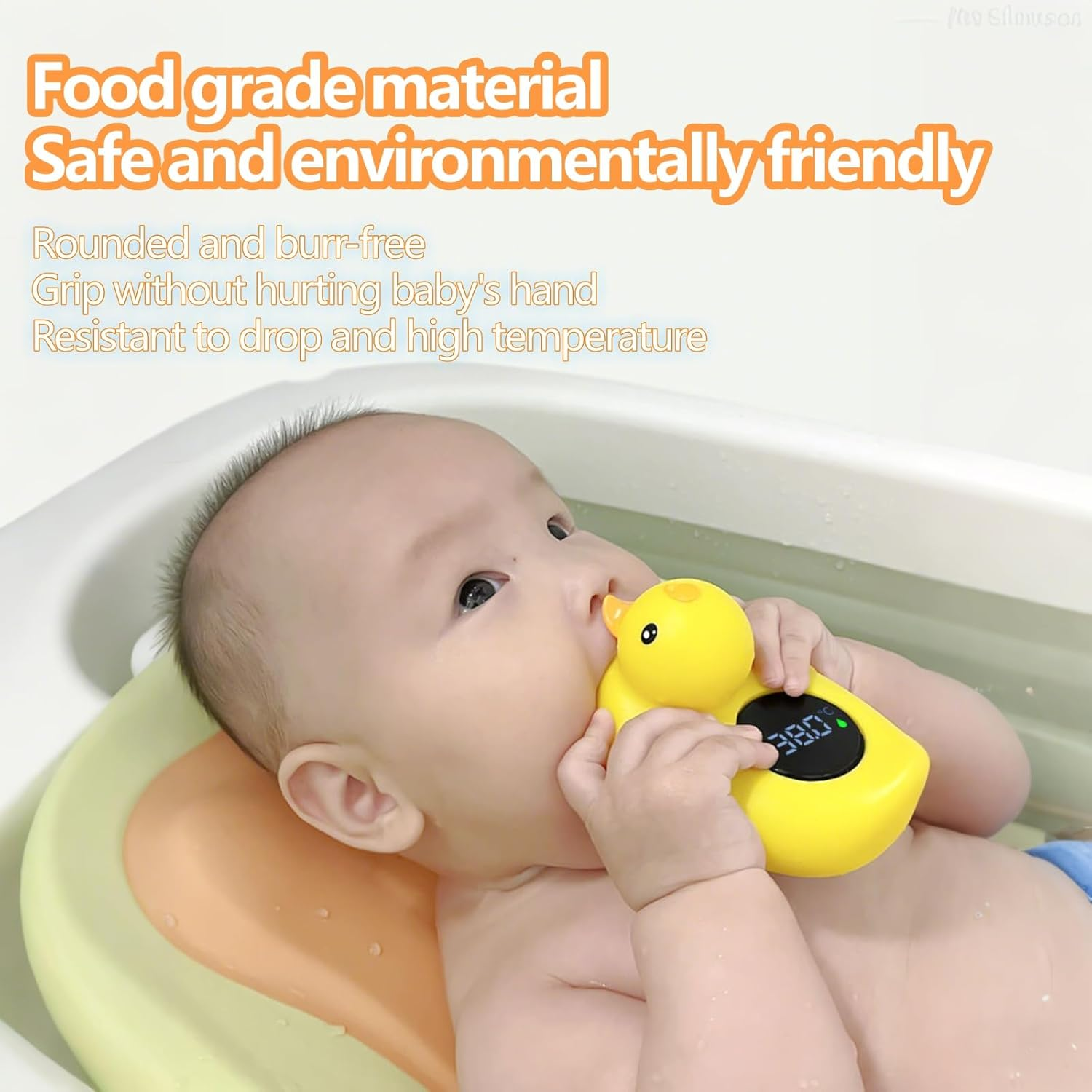 Floating Bathtub Thermometer - Bpa-Free Water Temperature Gauge for Safe & Comfortable Baths（Duck） image number 4