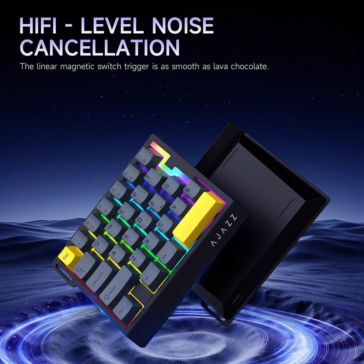 A.JAZZ AK029 Wired One-Handed RGB Gaming Keyboard,29-Key Layout with Magnetic Switch 8Khz Polling Rate,Hotswap Custom Mechanical Keyboard Adjustable Actuation,Esports-Grade Gasket Keypad for Gamer image number 2