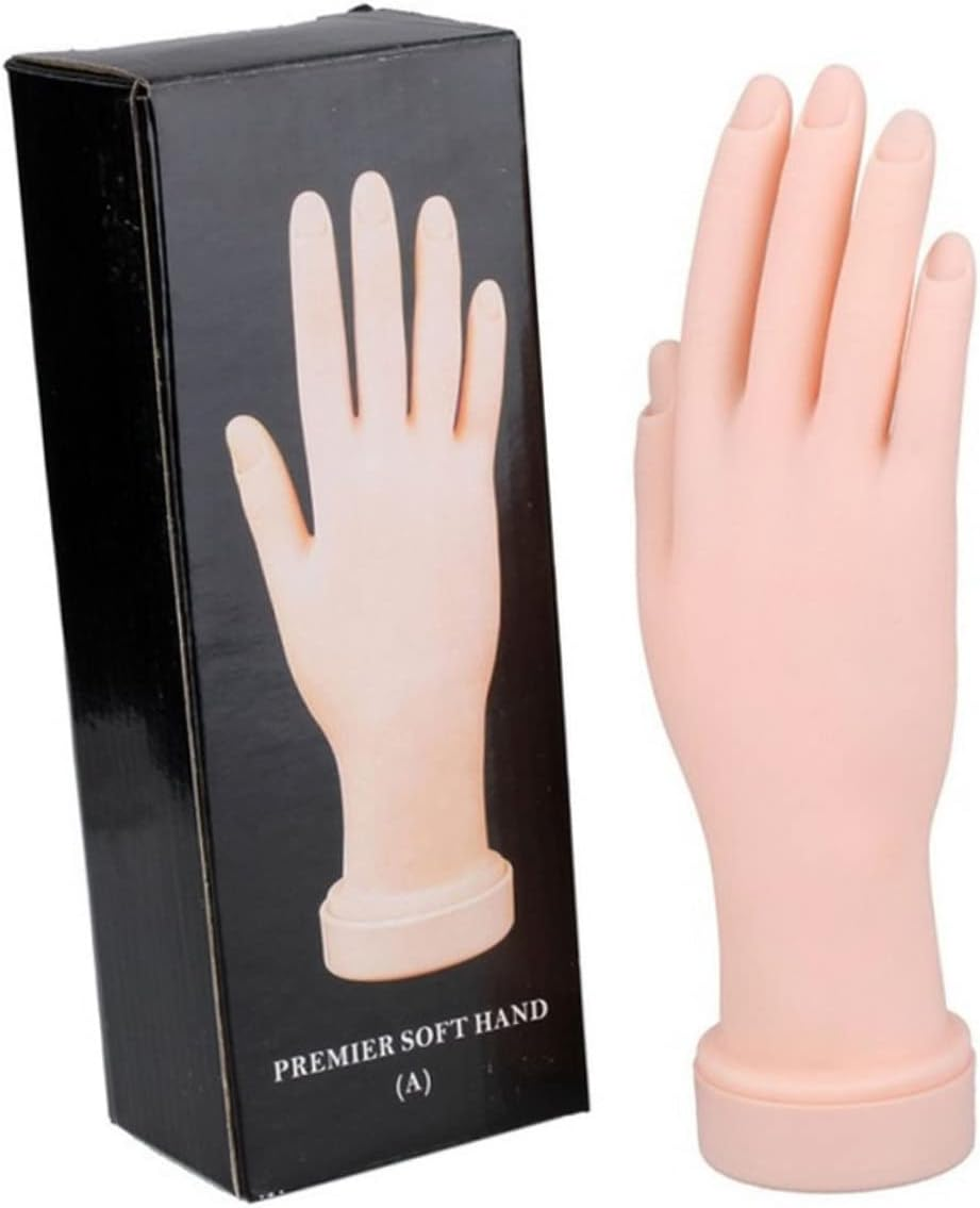 KAILIKETIY Realistic Nail Art Practice Hand Model Reusable Manicure Training Tool image number 2