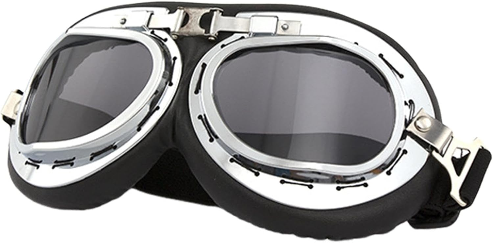 Motorcycle Goggles for Men - Vintage Motorcycle Riding Goggles - Motocross Goggles, Motorcycle Goggles over Glasses, Outdoor Sports Eyewear for Men Women Adult image number 5