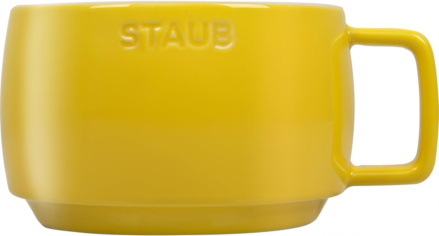 Staub Z1029-088 Ceramic Stacking Mug, Citron, 16.9 Fl Oz (500 Ml), Ceramic Mug, Large Capacity, Acai, Cereal, Soup, Ceramic Microwave Safe image number 5
