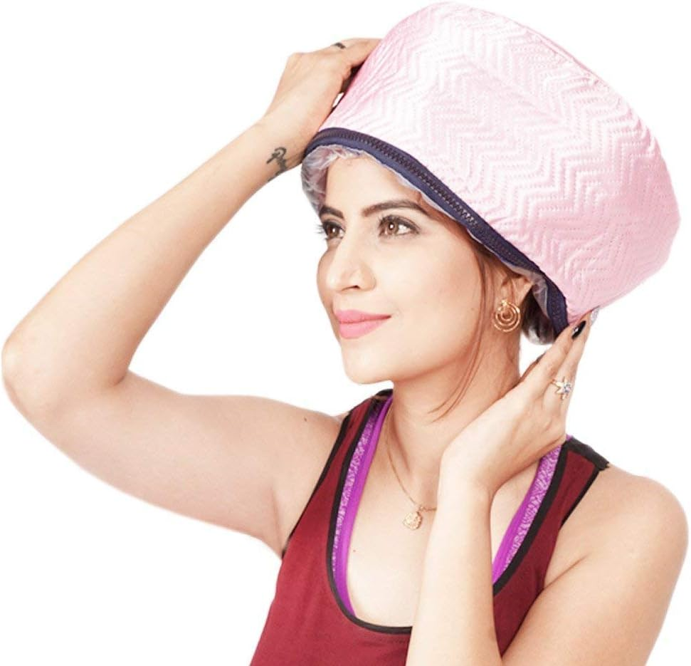 Theodore Hair Care Thermal Head Spa Cap Treatment with Beauty Steamer Nourishing Heating Cap - Pink image number 5