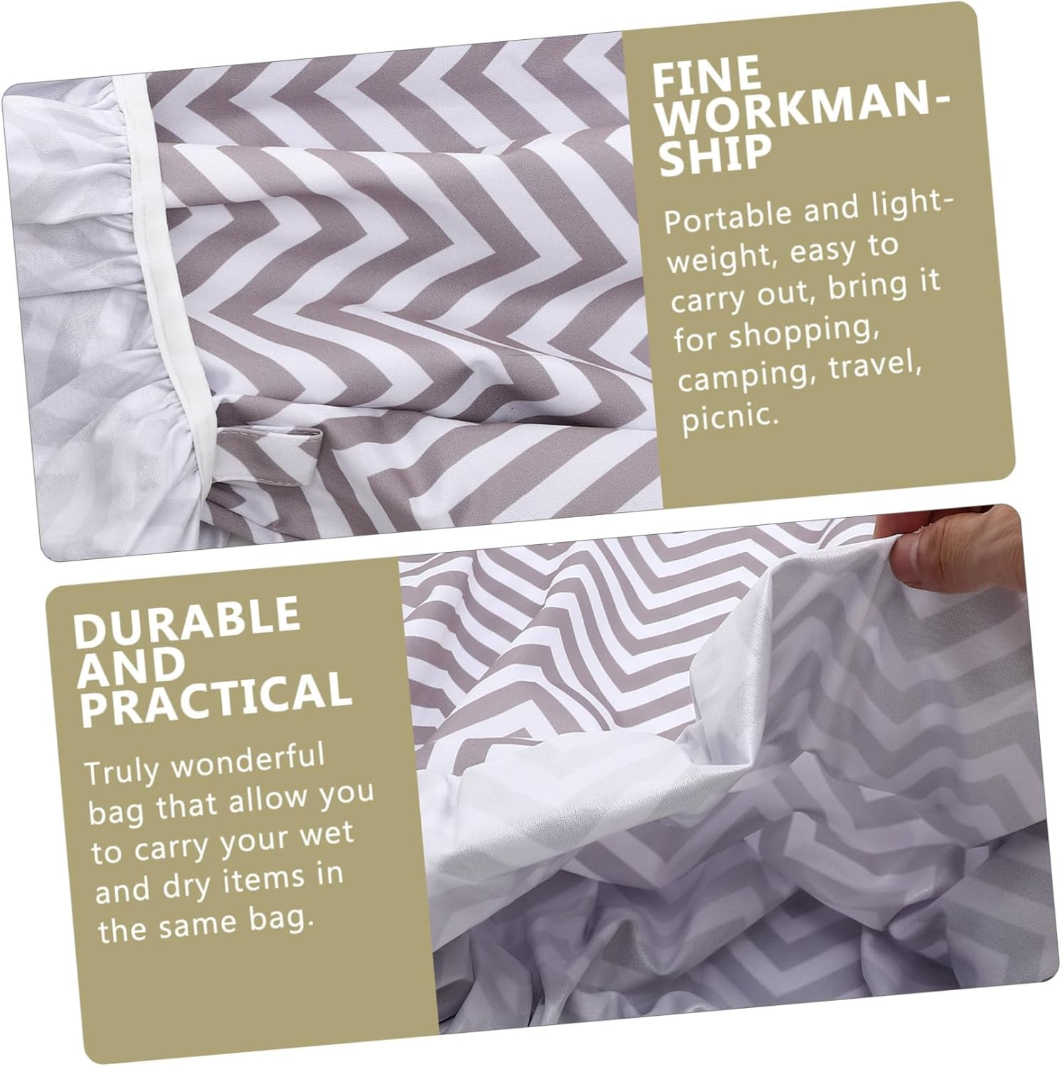 HANABASS Reusable Diaper Pail Liner Wet Bag Elastic Edge for Cloth Diaper Pail (05) image number 3