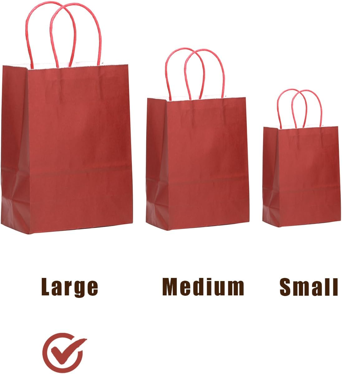 Qiqee 32-Packs Paper Bags with Handles Bulk 33X25X13Cm Large Gift Bags 16 Different Senior Color Bags Multiple Uses（13X10X5Inch,Large Size） image number 3