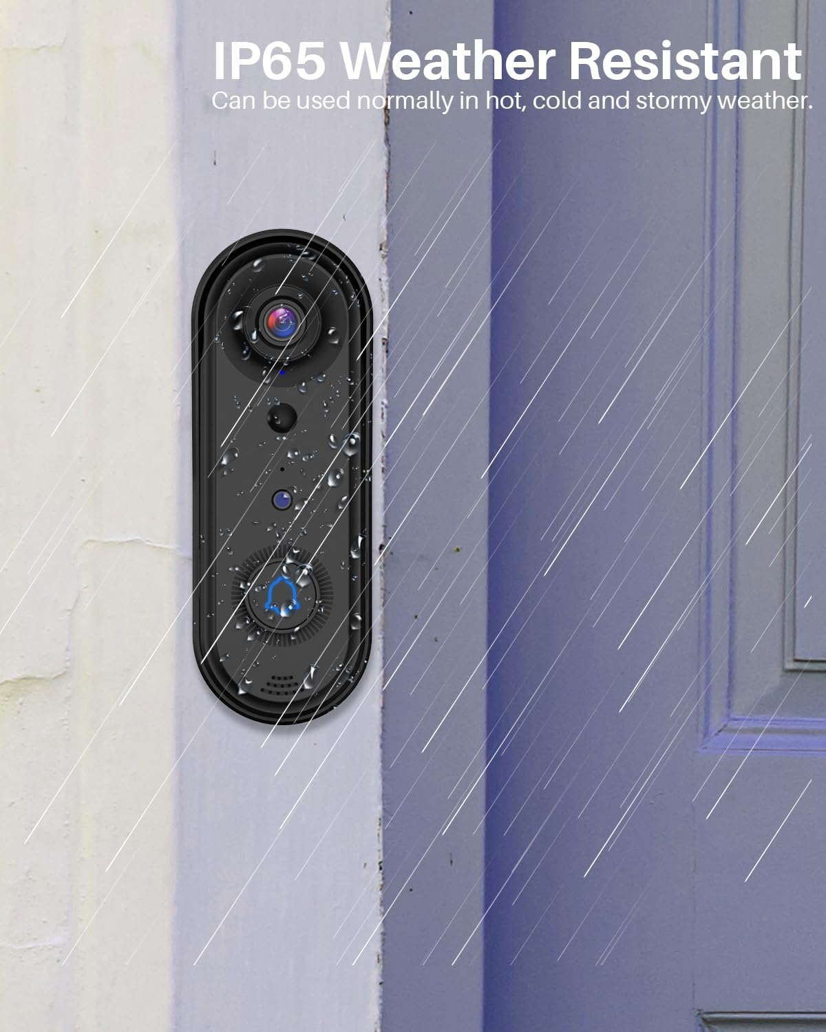 Wireless 1080P Video Doorbell, 2.4Ghz Wifi Home Doorbell Camera with Indoor Chime, IP65 Waterproof, Two-Way Audio image number 5