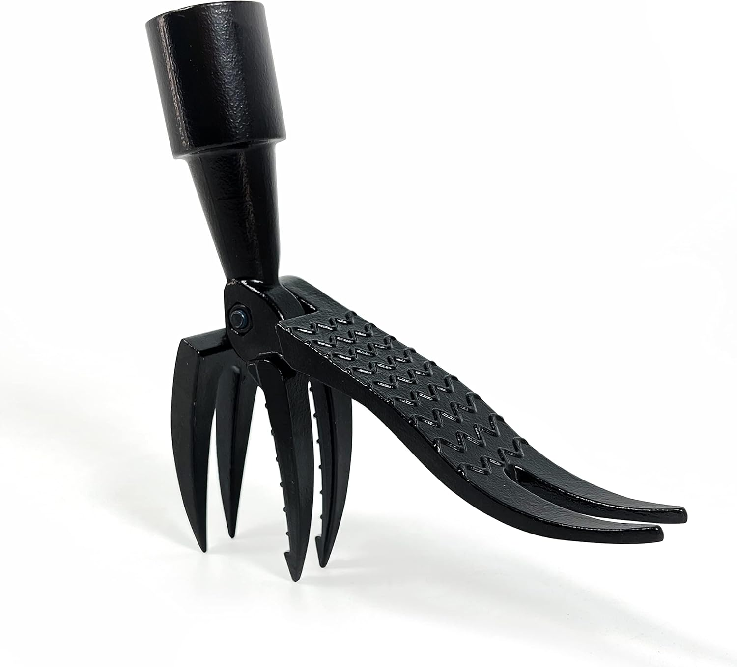 Upgraded Weed Puller Tool Stand up Heavy Duty: Alloy Long Handle & 4-Claw Steel Head Design, Durable and Lightweight Weeding Tool Gardening Supplies - No Need to Bend over or Kneel down to Weed Easily image number 1