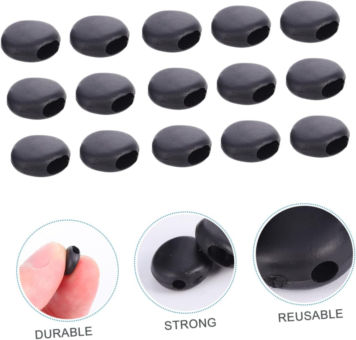 HEATSHAKING 500Pcs Mask Adjustment Buckle Strap String Tightener for Masks Lanyards image number 5