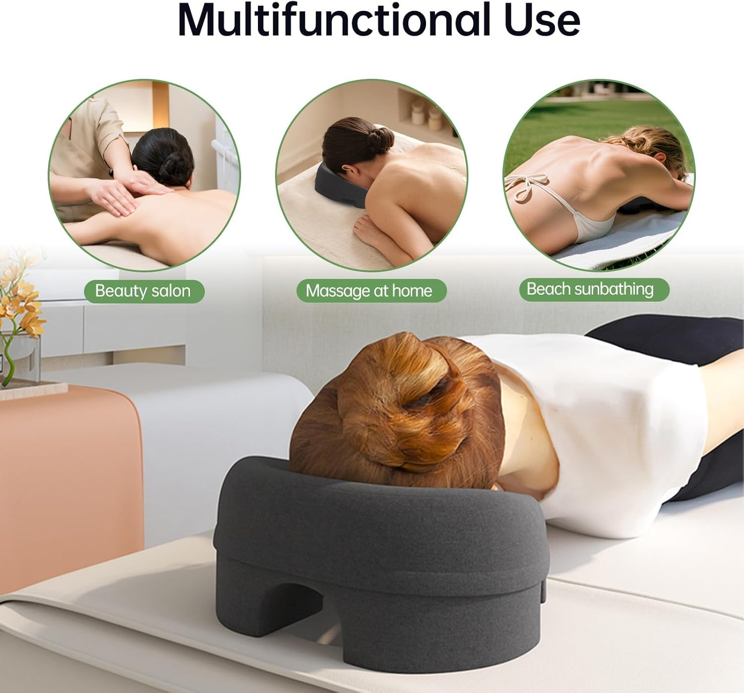 LABUBU Face down Pillow for Massage - Headrest Face Pillow for Bed, Stomach Sleeping, Prone Sleepers, Post-Eye Surgery Recovery, and Beach Tanning. image number 1