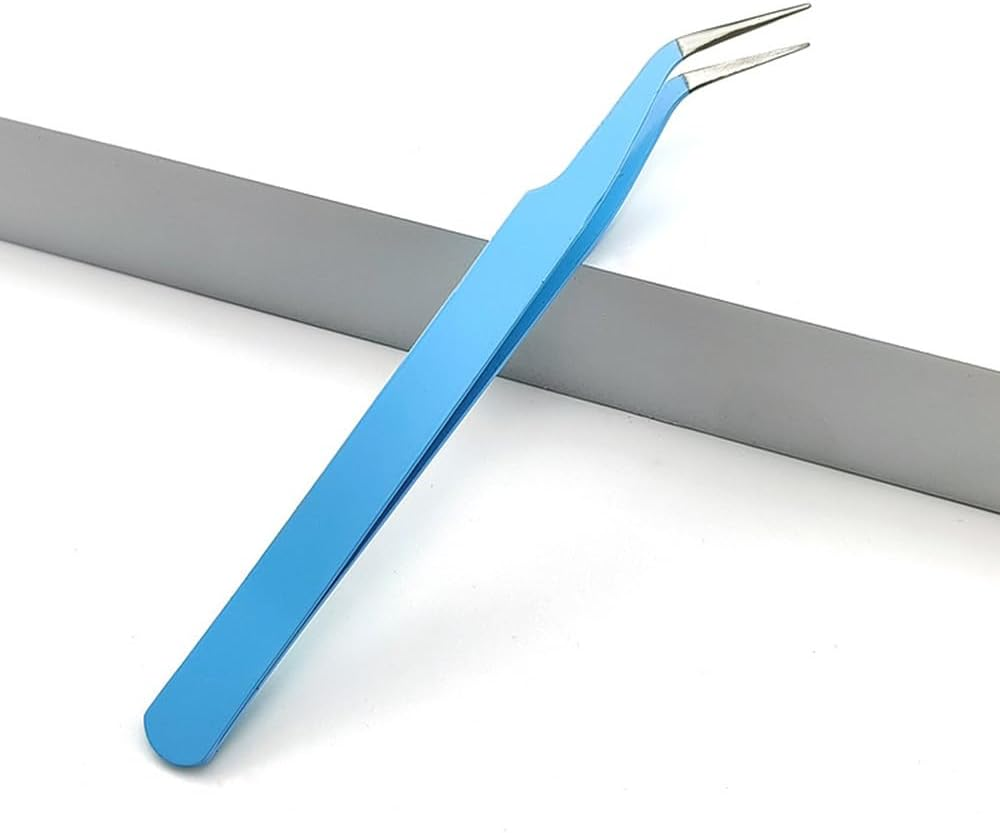 5 Pcs Stainless Steel Curved Craft Tweezers, Multipurpose Curved Tip Craft Tweezers for Intricate Projects, Scrapbooking, Cardmaking, Stickers, Etc. image number 1