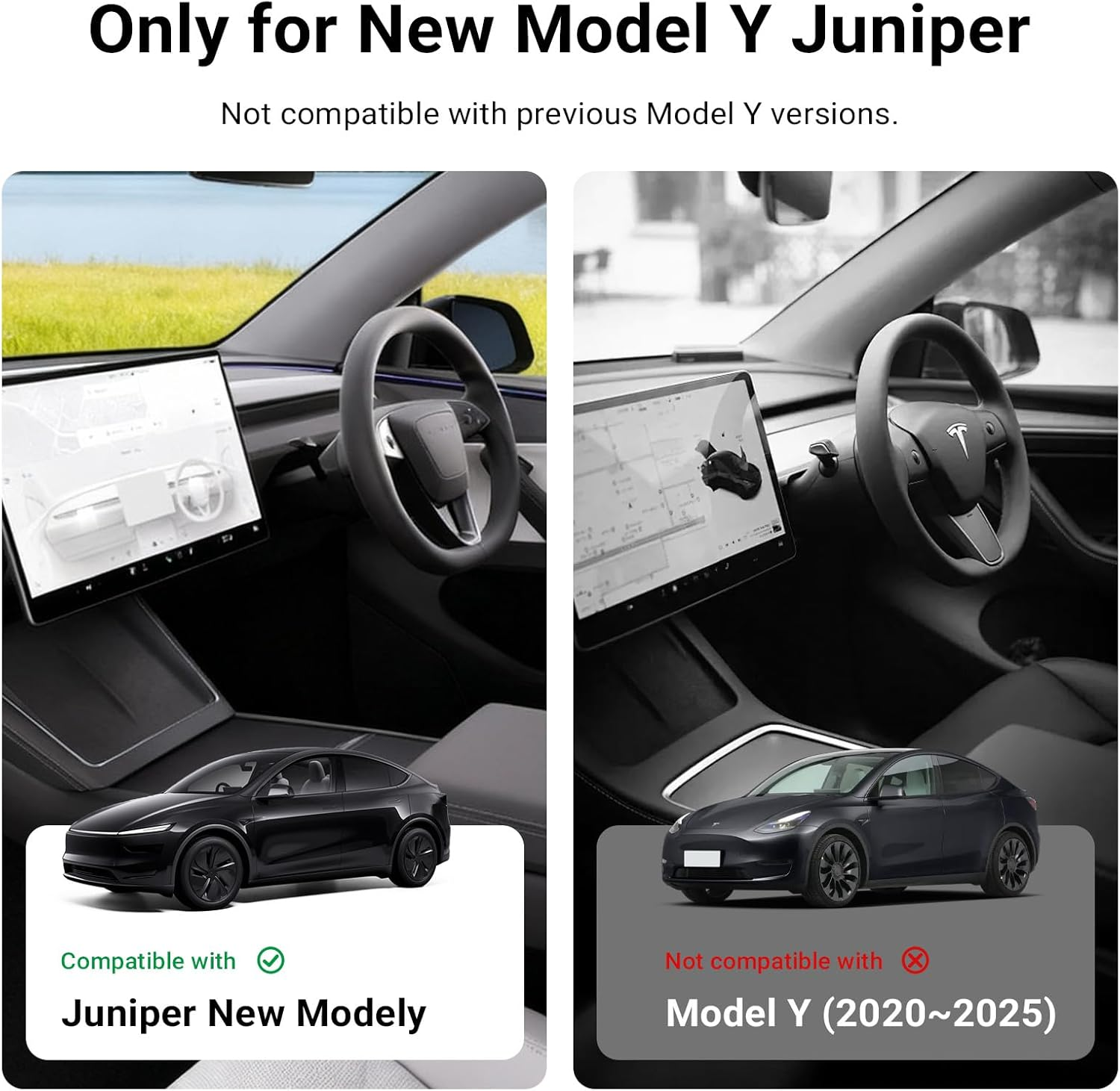 2025 Tesla Model Y Juniper Sunshade Roof &ndash; Foldable Glass Roof Shade [No Sag, No Gaps], Heat-Resistant Layer, Magnetic Fit, 2-Piece Set Gray Interior Accessories for New Model Y image number 5