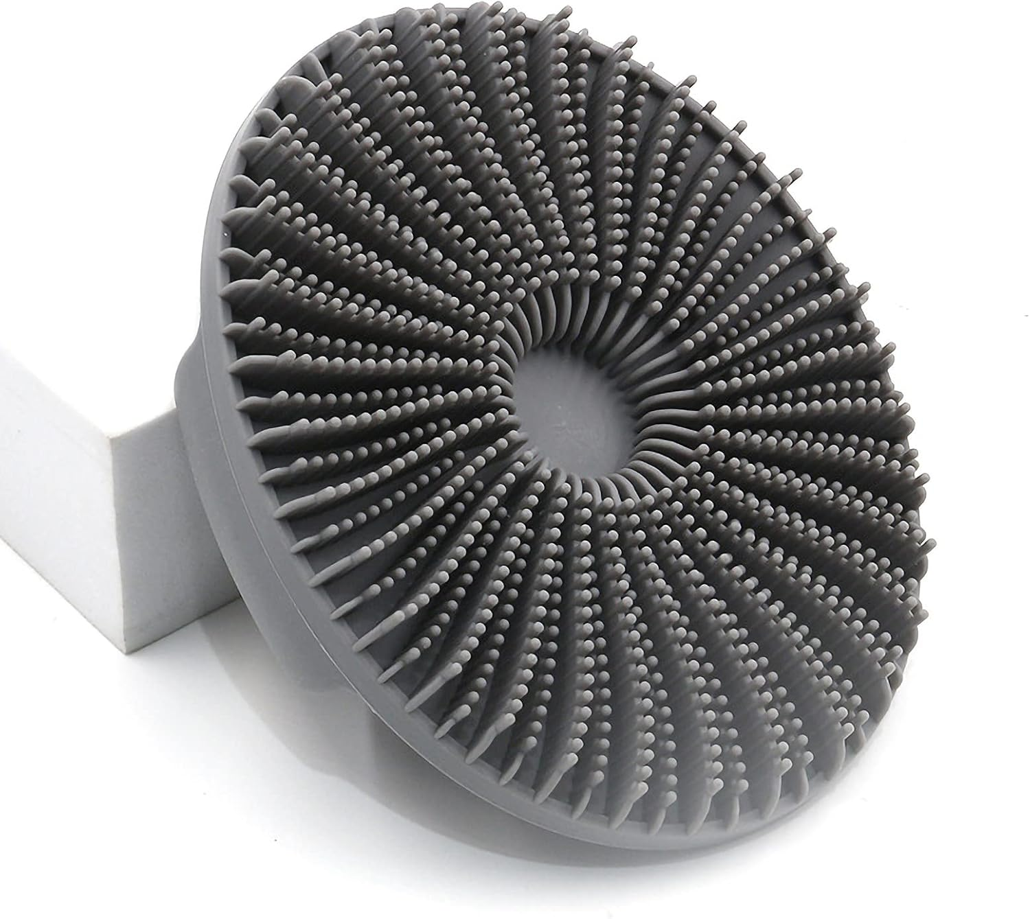 Silicone Body Scrubber, Gentle Exfoliating Body Scrubber Lathers Well Shower Scrubber for Body Silicone Body Brush for Use in Shower - Grey image number 1