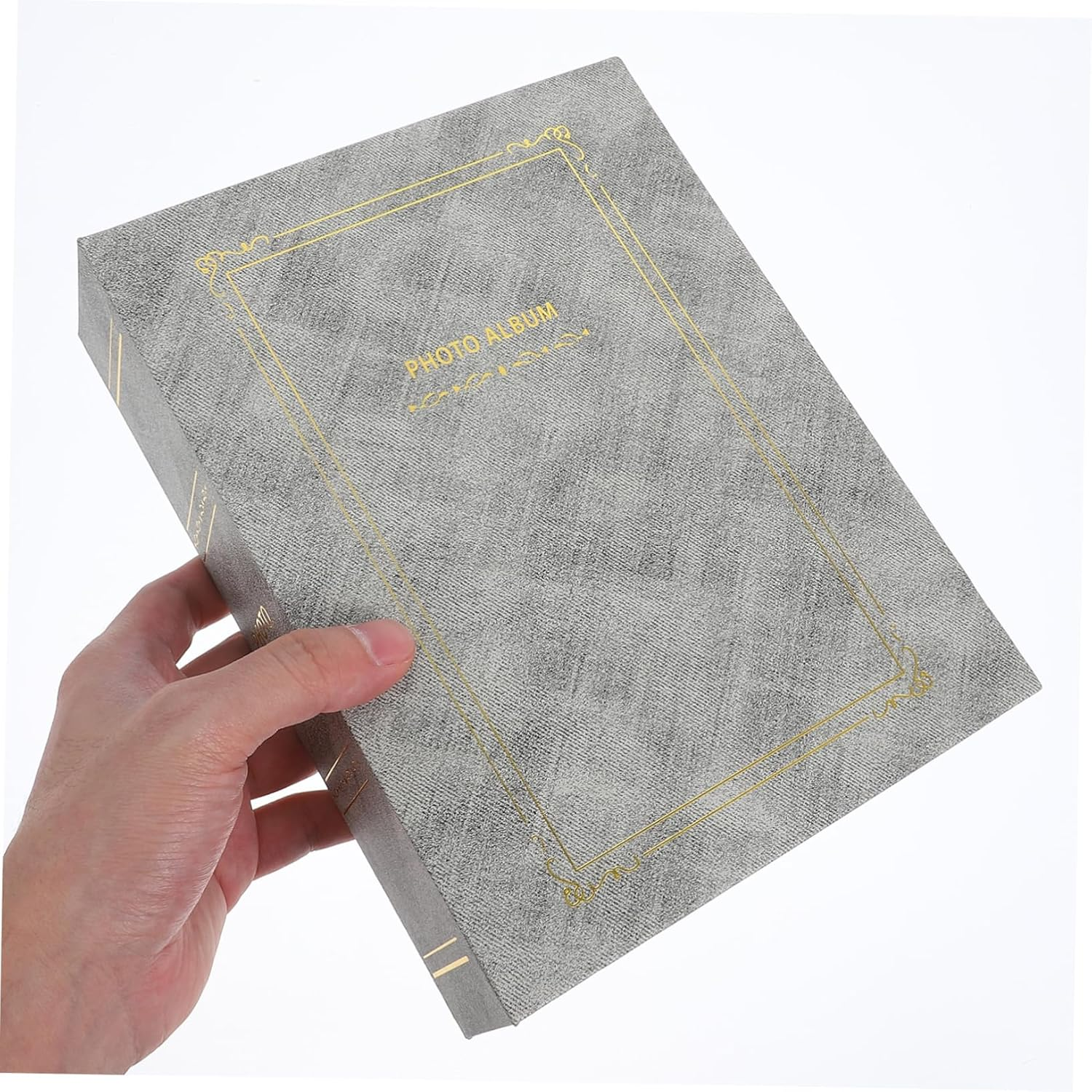 Creative Photo Album Insert Pages for Family Memories Weddings Special Events Elegant Grey Foil Design for Birthdays Anniversaries User-Friendly Layout image number 4